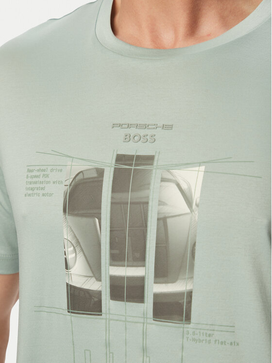 BOSS BOSS Marškinėliai PS Spirit70 Grx 50559811 Žalia Regular Fit
