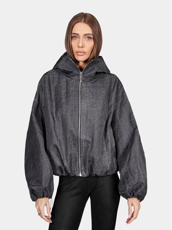 MADE BY SOCIETY MADE BY SOCIETY Kurtka anorak Jacheta Fumo- J27732 Szary Basic Fit
