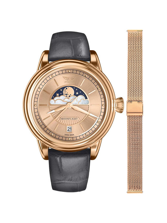 Aviator Aviator Orologio V.1.33.2.260.4GM-SET Oro rosa