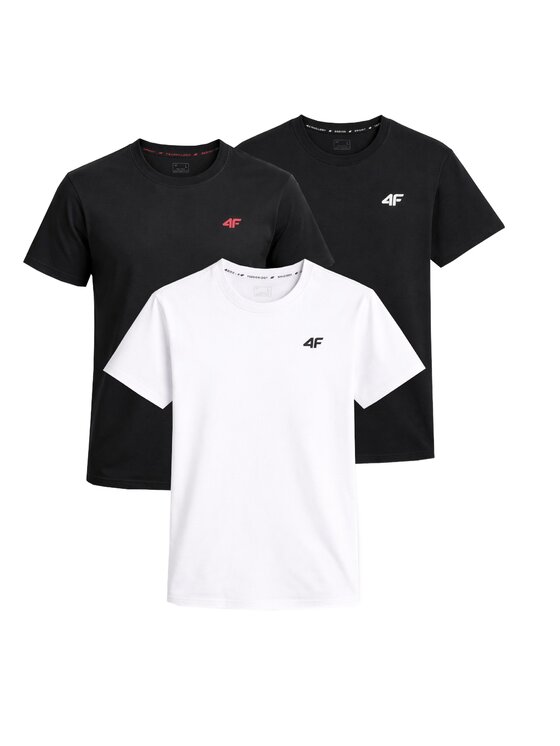 4F 4F T-Shirt Z-TTSHM3341-3-A Biały Regular Fit