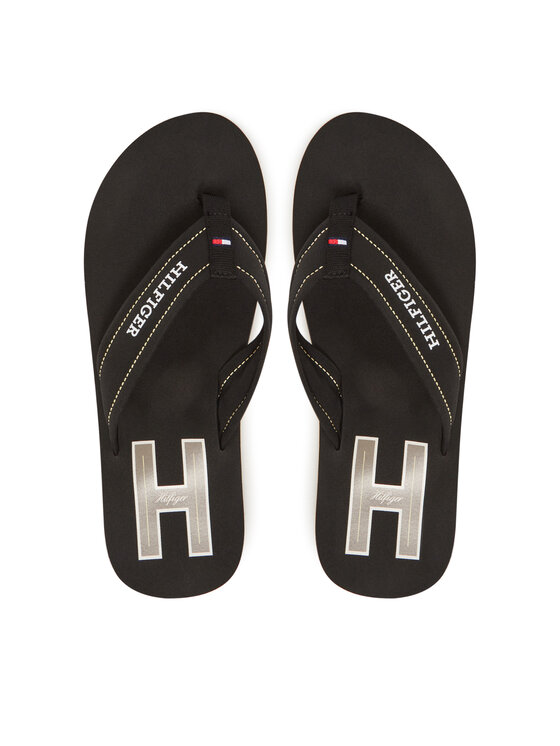 Tommy Hilfiger Tommy Hilfiger Flip flop Hilfiger H Padded Beach Sandal FM0FM05536 Negru