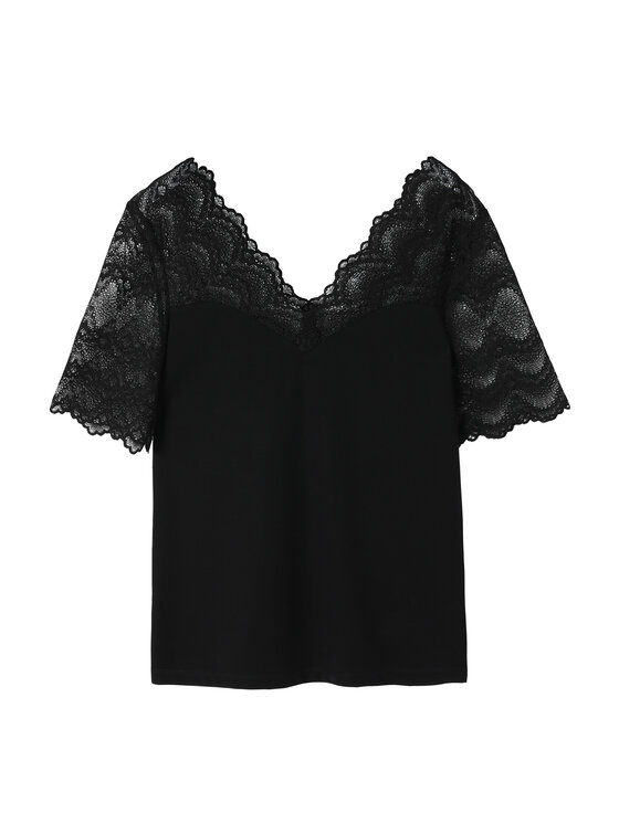 TATUUM TATUUM Bluzka LACEY Czarny Classic Fit
