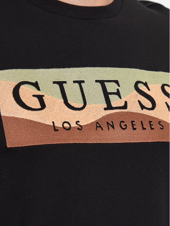 Guess Guess T-Shirt M3YI90 K9RM1 Czarny Slim Fit