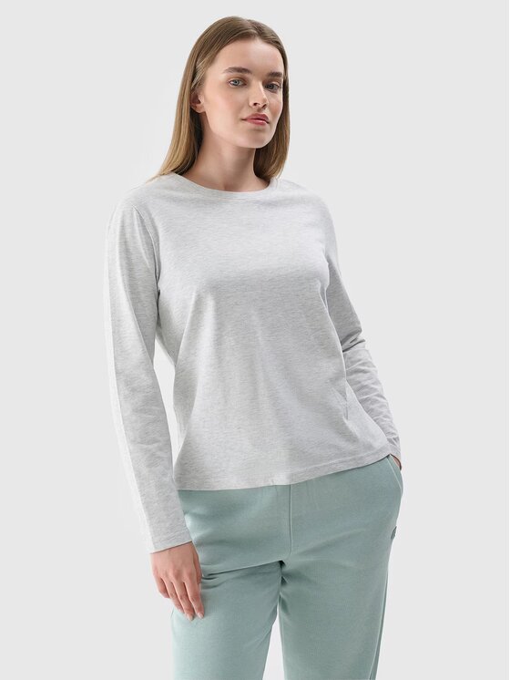 4F 4F Longsleeve 4FWMM00TLONF431-27M Szary Oversize