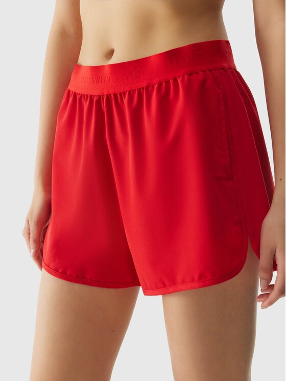 4F 4F Szorty plażowe 4FWSS24TSHOF323-62S Czerwony Regular Fit