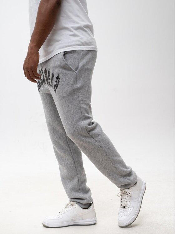 Jigga Wear Jigga Wear Spodnie dresowe Dresy Męskie Szare Jigga Trap Logo XXL Szary Regular Fit
