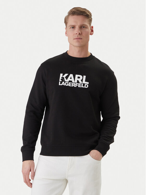 KARL LAGERFELD Pulóver 705780 500917 Fekete Regular Fit