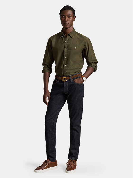 Polo Ralph Lauren Polo Ralph Lauren Koszula 710805564520 Zielony ciemny Regular Fit