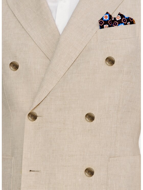 Pako Lorente Pako Lorente Marynarka P26SP-3G-039 Beżowy Slim Fit