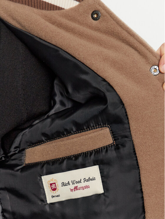 Mercer Amsterdam Mercer Amsterdam Kurtka bomber Unisex The All Out Varsity MEAP231007 Beżowy Regular Fit