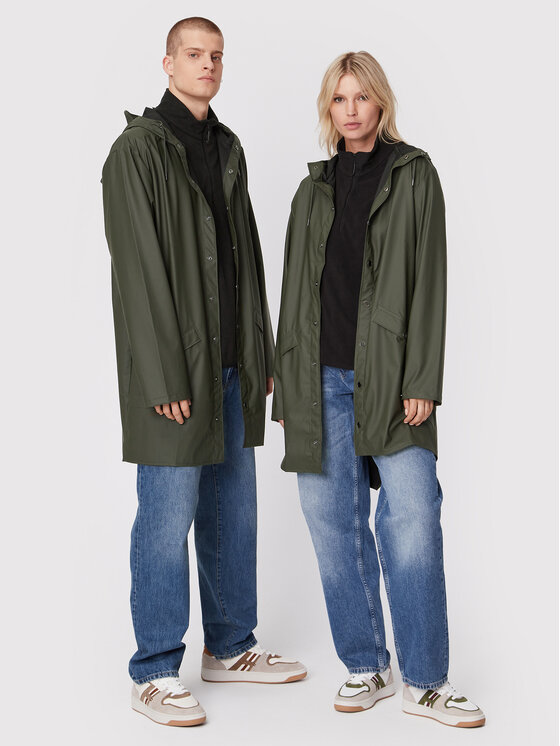 Rains Rains Regenjacke Unisex 12020 Grün Regular Fit