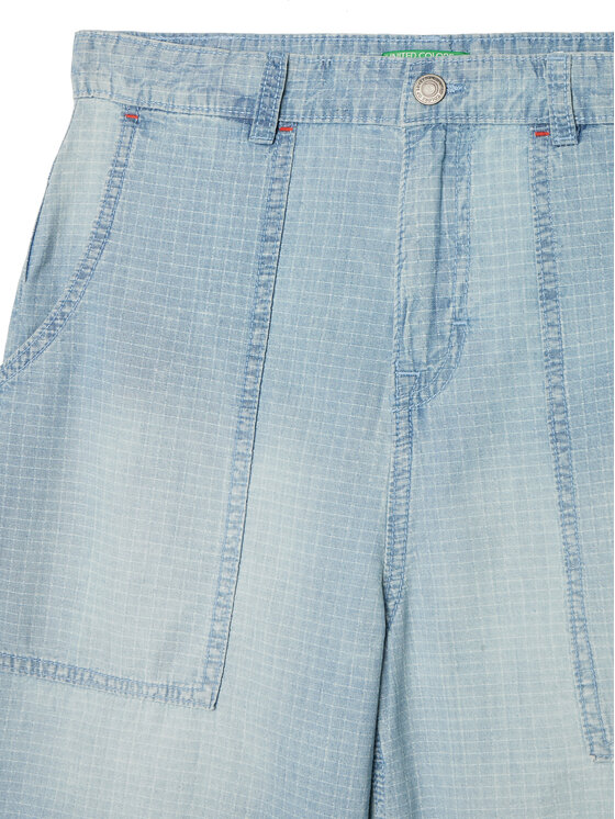 United Colors Of Benetton United Colors Of Benetton Шорти з тканини 43Z9C9042 Голубий Regular Fit