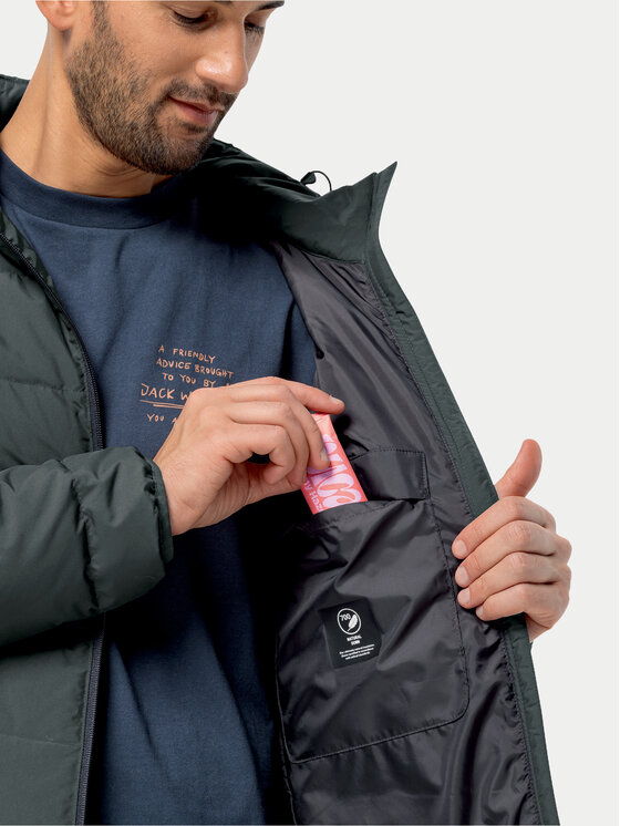 Jack Wolfskin Jack Wolfskin Giubbotto piumino Colonius Jkt 1207431 Verde Regular Fit