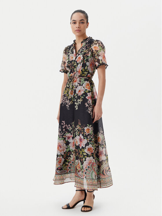 Hale Bob Hale Bob Nyári ruha with silk 4YPR654M Fekete Regular Fit