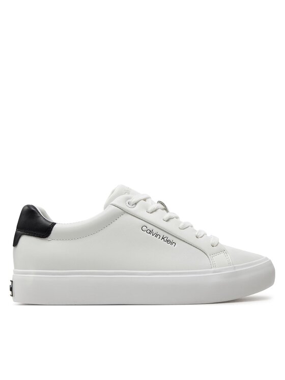 Calvin Klein Superge Vulcanized Lace Up Lth HW0HW02037 Bela