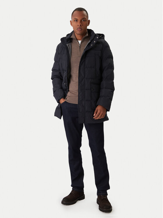 Geox Geox Zimska jakna Leitan M5628B T3266 F1624 Tamnoplava Regular Fit