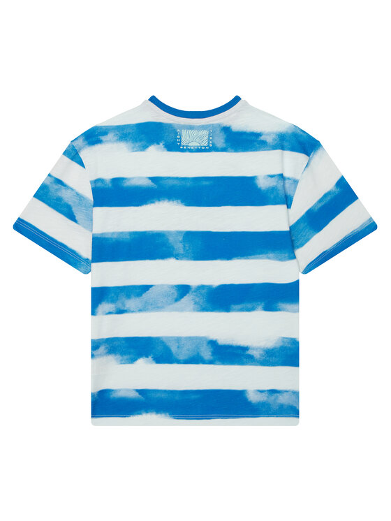 United Colors Of Benetton United Colors Of Benetton T-Shirt 3SL3C10P5 Niebieski Oversize