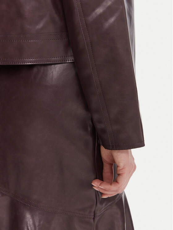French Connection French Connection Jakna iz umetnega usnja Price 75ZAL 60 Bordo rdeča Regular Fit