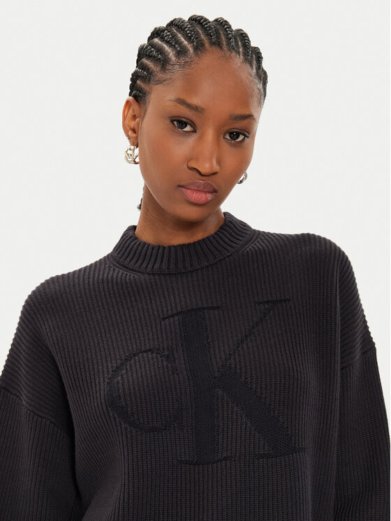 Calvin Klein Jeans Calvin Klein Jeans Kampsun Logo Intarsia J20J223615 Must Relaxed Fit