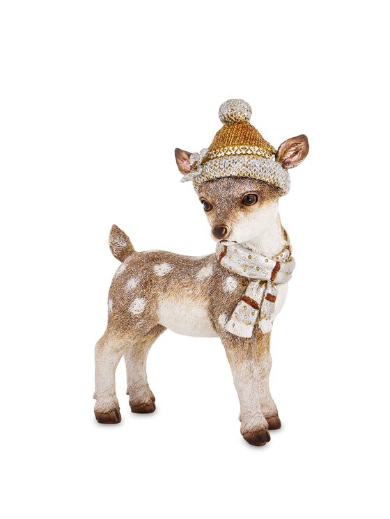 MIAhome MIAhome Figurka jelonek 29x16x8,5 cm CERBIATTO stojący Brązowy