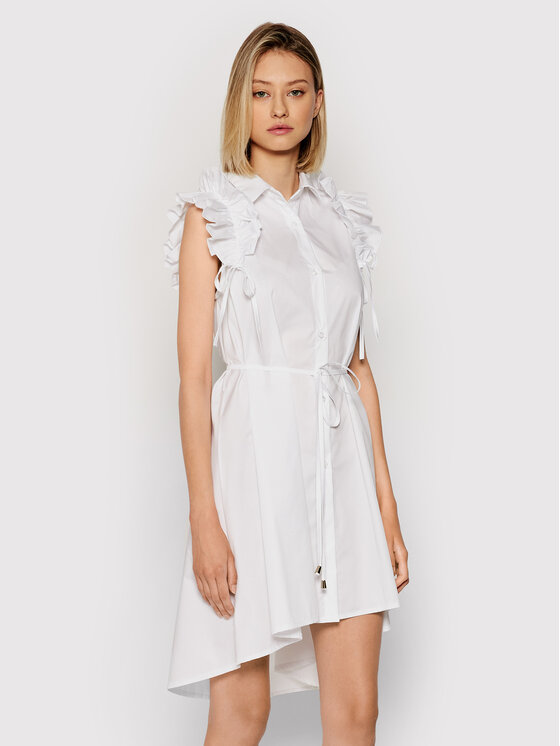 Rinascimento Vestito chemisier CFC0017910002 Bianco Regular Fit • Modivo.it