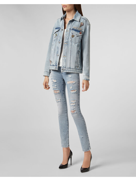 PHILIPP PLEIN PHILIPP PLEIN Jeansy 30897 Niebieski jasny Slim Fit
