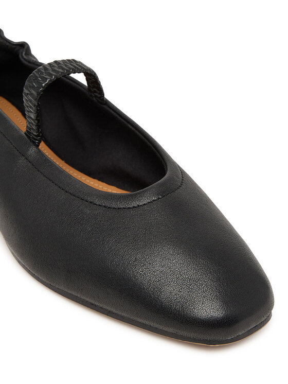 Tommy Hilfiger Tommy Hilfiger Baleríny Soft Leather Ellastic Ballerina FW0FW09245 Čierna