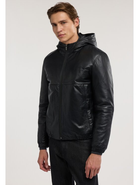 Trussardi Trussardi Giacca di pelle R311M000065N033 Nero Regular Fit