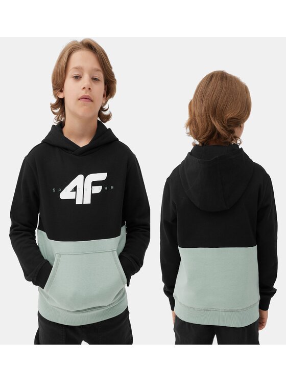 4F 4F Bluza 4FJAW23TSWSM628 Zielony Regular Fit