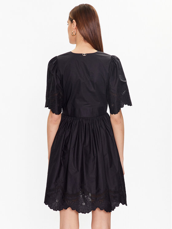TWINSET TWINSET Letné šaty 231TT2301 Čierna Regular Fit