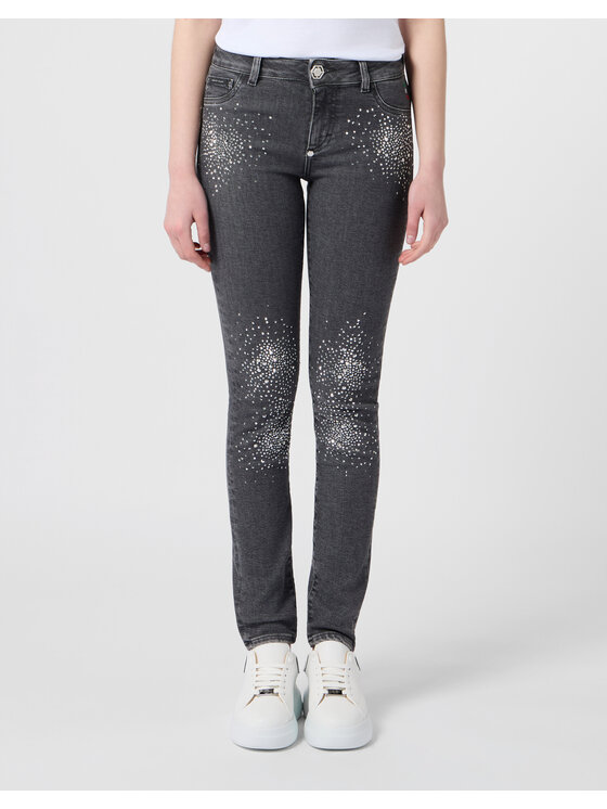 PHILIPP PLEIN PHILIPP PLEIN Jeggins 31205 Šedá Jegging Fit