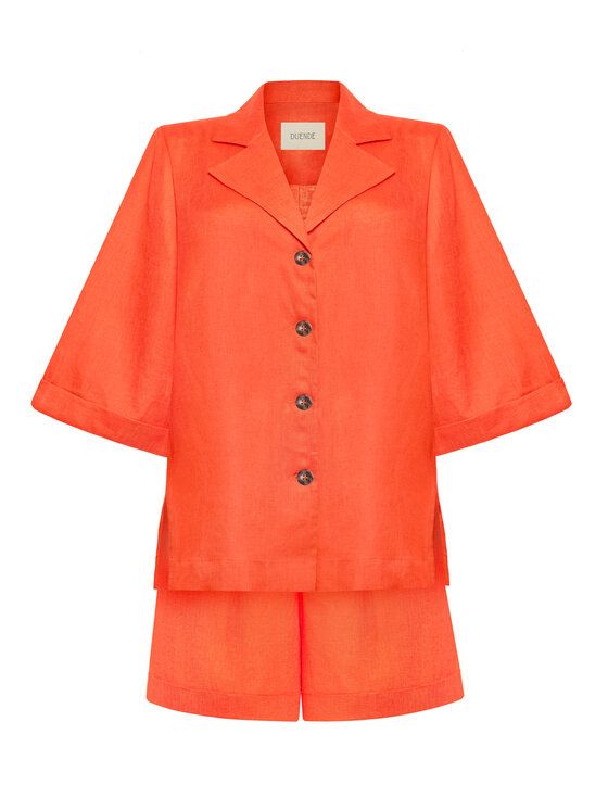 Duende Duende Koszula Leah Shirt Pomarańczowy Relaxed Fit
