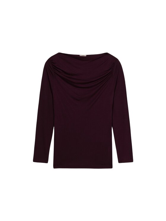 Oltre Oltre Bluzka G093J004548N036 Bordowy Regular Fit