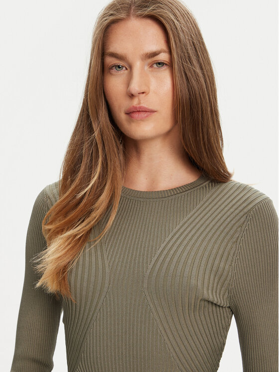 Guess Guess Sweter W5YR08 Z0040 Zielony Regular Fit