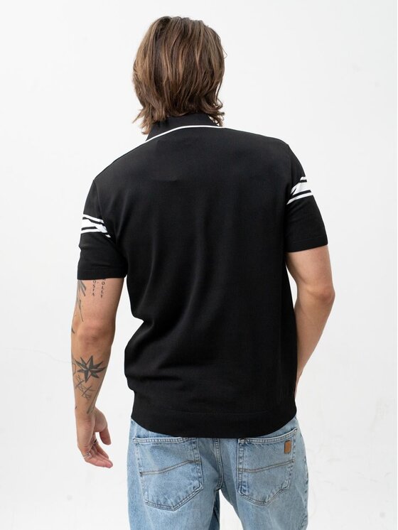 Jigga Wear Jigga Wear Polo 131787 Czarny Regular Fit