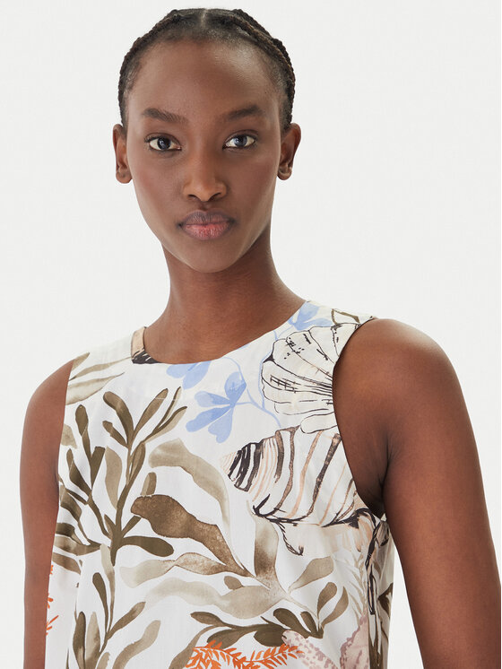 Marella Marella Vsakodnevna obleka Sultano 2613221322 Bela Regular Fit