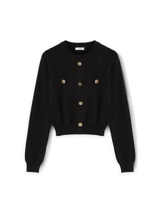 Motivi Motivi Cardigan M318W003401N033 Nero Regular Fit
