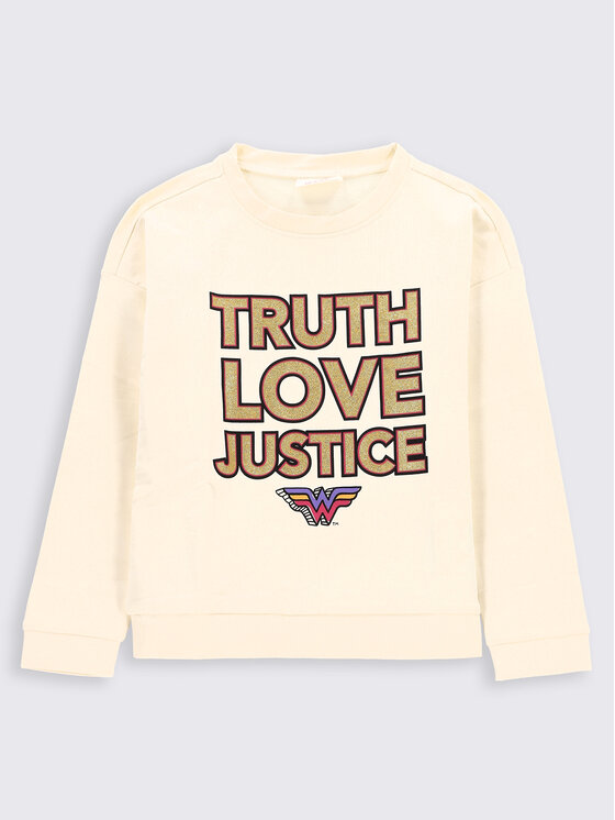 Coccodrillo Coccodrillo Суитшърт WONDER WOMAN ZC2132102LIG Бежов Regular Fit