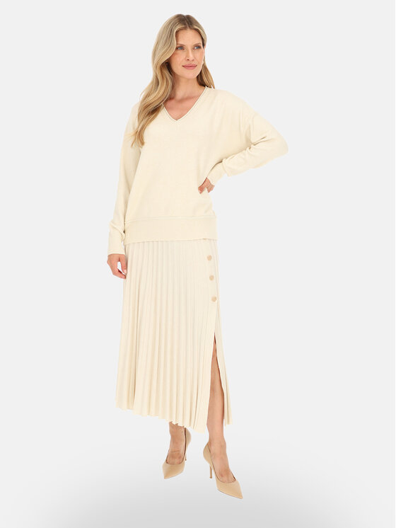 L’AF L’AF Spódnica maxi Aura Kremowy Regular Fit