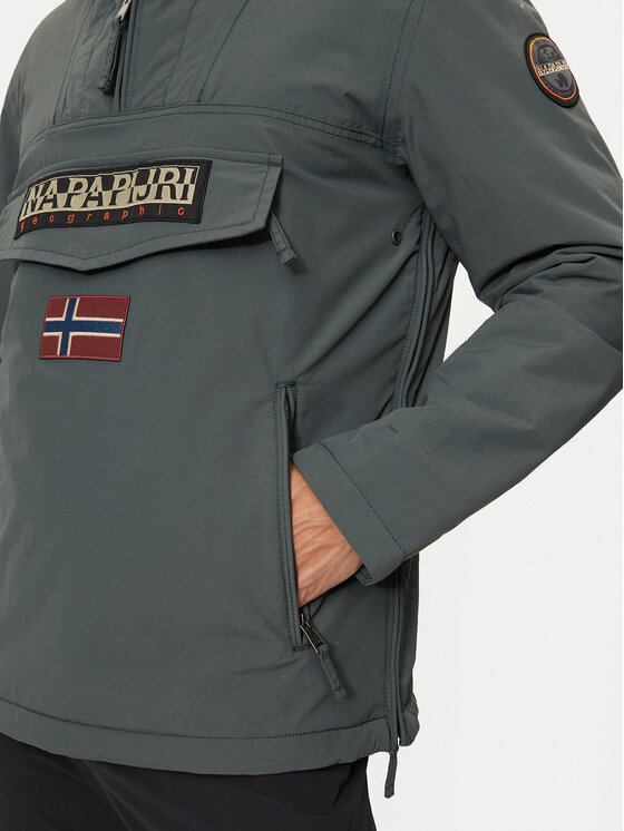 Napapijri Napapijri Kurtka anorak Rainforest Pocket 2 NP0A4GMD Zielony Regular Fit
