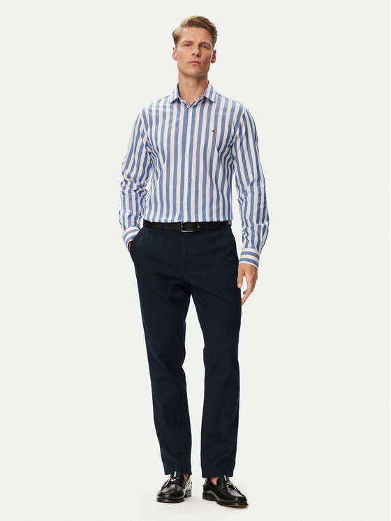 Tommy Hilfiger Tommy Hilfiger Риза MW0MW43757 Син Regular Fit