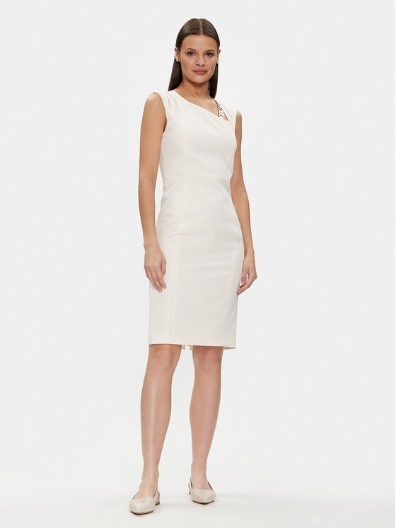Liu Jo Liu Jo Kokteilinė suknelė CA4211 T2200 Écru Regular Fit