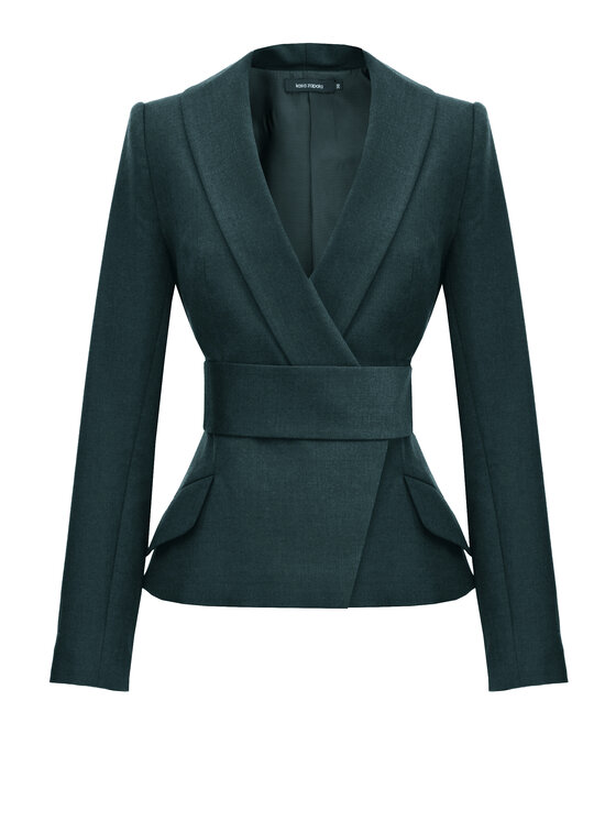 Kasia Zapała Kasia Zapała Marynarka Celeste Zielony Slim Fit