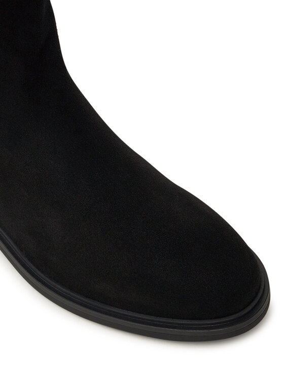 Tommy Hilfiger Tommy Hilfiger Zābaki Flag Suede Long Boot Zip FW0FW08178 Melns