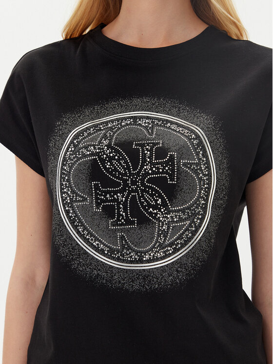 Guess Guess T-Shirt W5YI14 I3Z14 Czarny Regular Fit