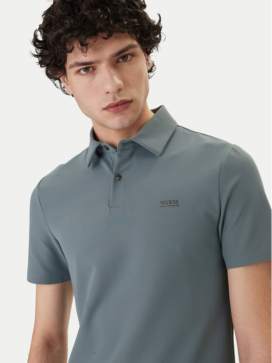Guess Guess Polokošeľa M6RP02 KD202 Modrá Slim Fit
