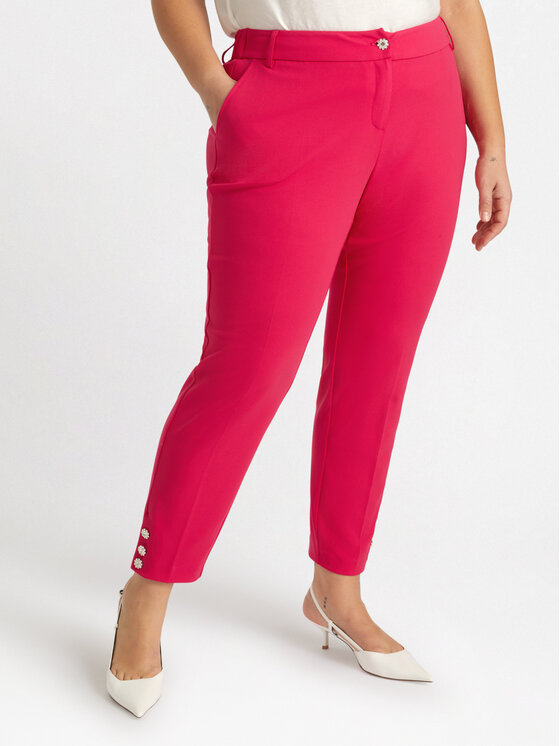 Fiorella Rubino Fiorella Rubino Pantaloni di tessuto P126L102080N019 Rosso Regular Fit