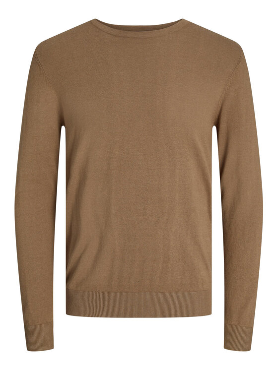 Jack & Jones Jack & Jones Sweter 12208364 Brązowy Regular Fit