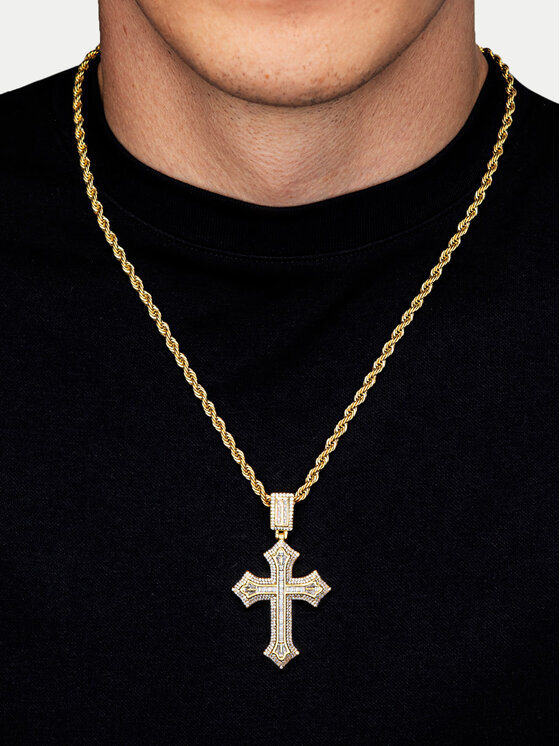 ICED STUFF ICED STUFF Anhänger 2pac Cross Goldfarben