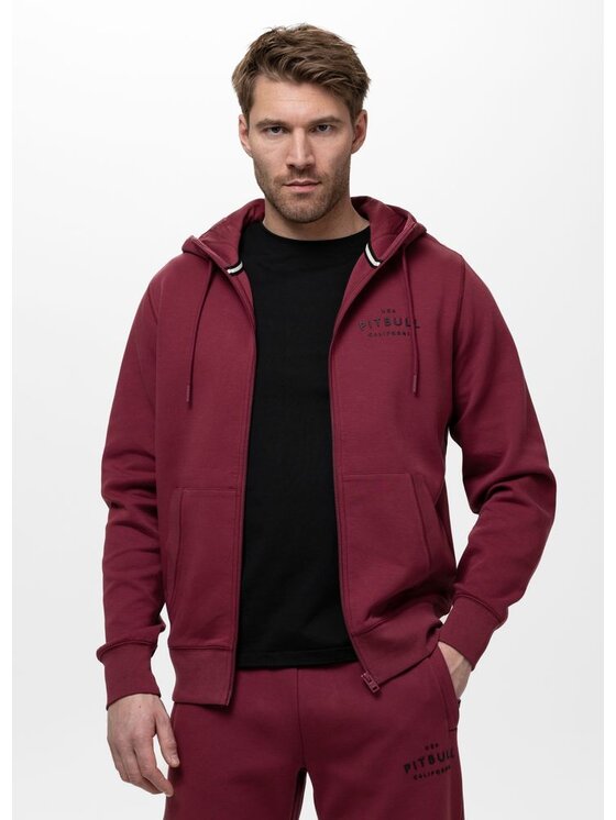 PITBULL PITBULL Bluza SAMPSON Bordowy Regular Fit